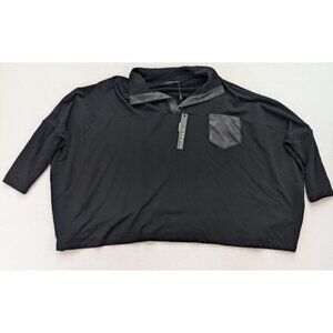 Capote Women's Top Size M/L Black Oversized Long Sleeve Lagenlook